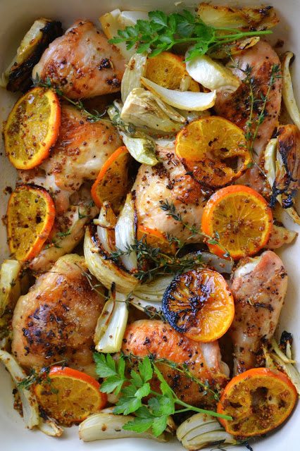 ROASTED CHICKEN WITH CLEMENTINES AND ARAK : Ooh La Loire